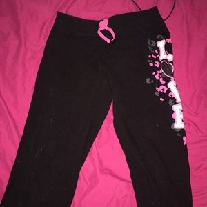 Black “love” sweatpants
